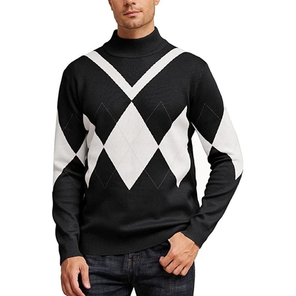 Mens Sweater Other - New Mens Geometric Knit Sweater